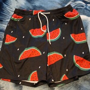 SHEIN Watermelon Print Swim Shorts mens M